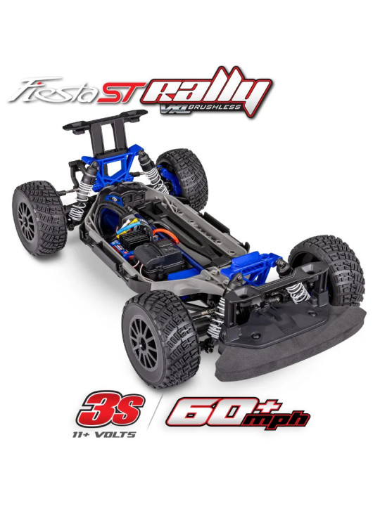 TRAXXAS FORD FIESTA RALLY VXL BRUSHLESS CLIPLESS TQI TSM 1/10 RTR 74276-4