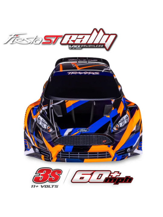 TRAXXAS FORD FIESTA RALLY VXL BRUSHLESS CLIPLESS TQI TSM 1/10 RTR 74276-4