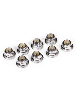 TRAXXAS ECROUS NYLSTOP A BRIDE 4MM ACIER (8) 3647