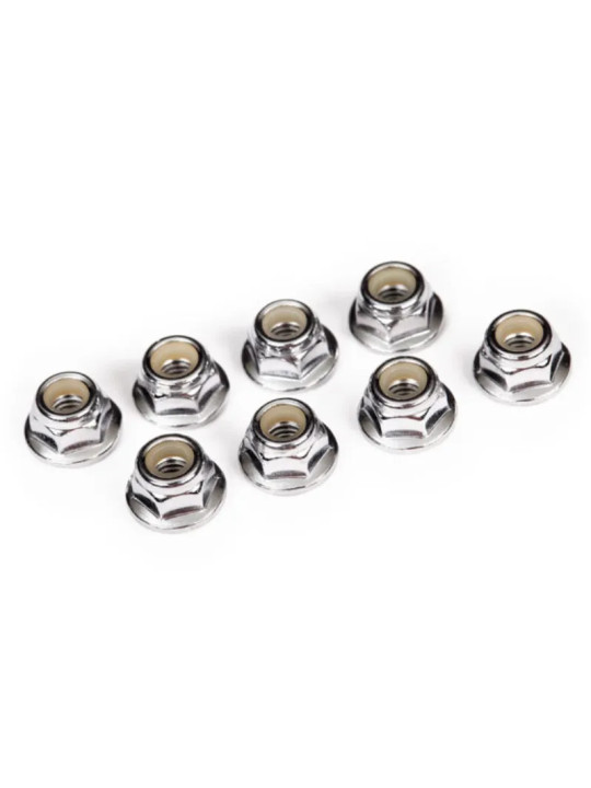 TRAXXAS ECROUS NYLSTOP A BRIDE 4MM ACIER (8) 3647