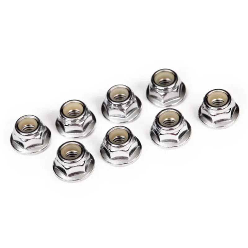 TRAXXAS ECROUS NYLSTOP A BRIDE 4MM ACIER (8) 3647