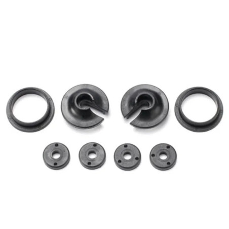 TRAXXAS COUPELLES D'AMORTISSEURS + MOLETTE ET PISTON (2) - BANDIT / RUSTLER 3768