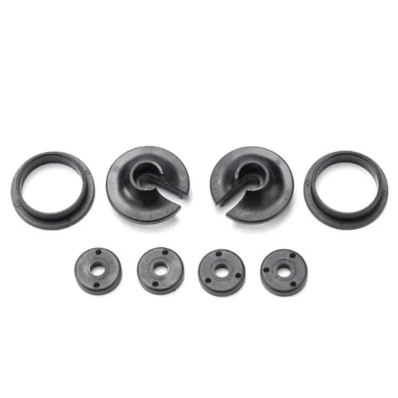 TRAXXAS COUPELLES D'AMORTISSEURS + MOLETTE ET PISTON (2) - BANDIT / RUSTLER 3768