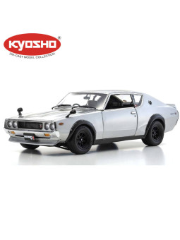 KYOSHO DIE CAST 1:18 NISSAN SKYLINE 2000 GT-R (KPGC110) 1973 SILVER KS08255S