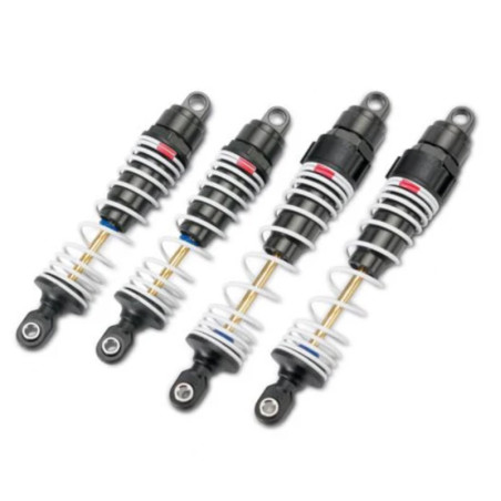 TRAXXAS AMORTISSEURS GROS VOLUMES COMPLET AVANT / ARRIERE + HUILE (X4) 5862