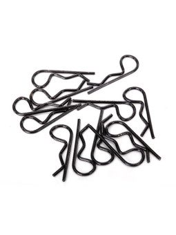 TRAXXAS BODY CLIPS (12) BLACK STANDARD SIZE 1834A