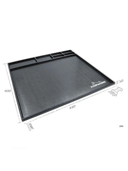KOSWORK PLAQUE DE MONTAGE 450X400MM POUR MINI-Z KOS32120-450BK