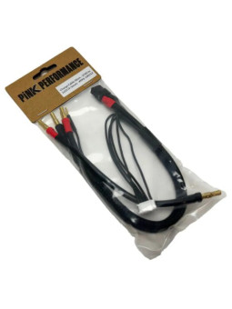 PINK PERFORMANCE CABLE DE CHARGE 30CM - XT60 VERS 2X2S (4-5MM) PP0-1002S2