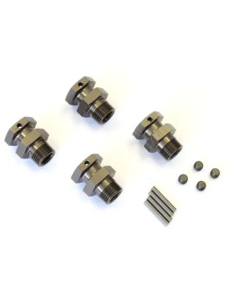 KYOSHO HEXAGONES DE ROUES INFERNO ST-RR GUN METAL (4) LARGES IFW328GM