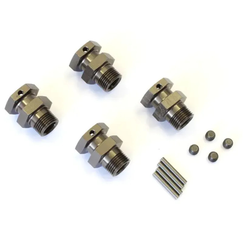 KYOSHO HEXAGONES DE ROUES INFERNO ST-RR GUN METAL (4) LARGES IFW328GM