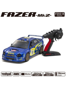 KYOSHO FAZER RALLY FZ02-R SUBARU IMPREZA WRC 2002 1:10 READYSET 34481T1B