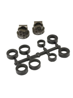 KYOSHO PORTE-FUSEES ARR V2 RB5-RB6-RB7-ZX5-RT5-SC (0.5) ALU-GUN METAL UMW704-05