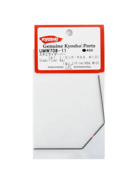 KYOSHO ANTI-ROLL BAR (1.1) RB6-RB7 MID - PINK UMW708-11