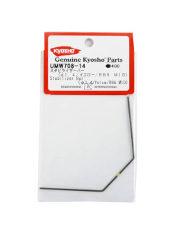 KYOSHO BARRE ANTI-ROULIS 1.4MM RB6-RB7 MID - JAUNE UMW708-14