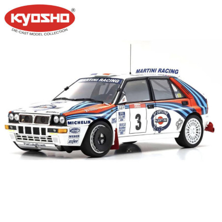 KYOSHO DIE CAST 1:18 LANCIA DELTA HF INTEGRALE EVOLUZIONE MARTINI 1992 NR.3 KS08348H