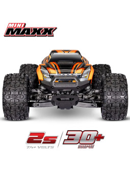 TRAXXAS MINI MAXX BL-2S W/BATTERY / CHARGER USB TQ 2.4 GHZ RTR 107154-1