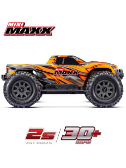TRAXXAS MINI MAXX BL-2S W/BATTERY / CHARGER USB TQ 2.4 GHZ RTR 107154-1