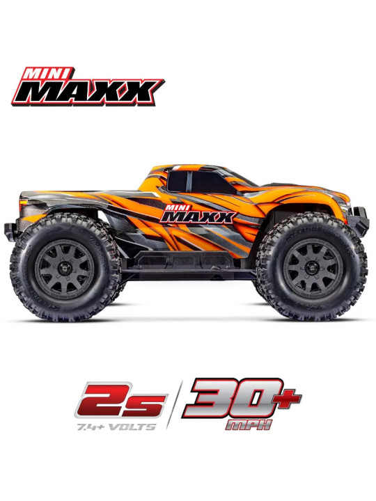 TRAXXAS MINI MAXX BL-2S W/BATTERY / CHARGER USB TQ 2.4 GHZ RTR 107154-1