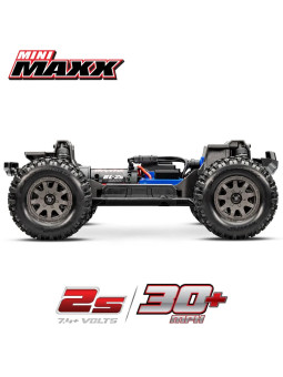 TRAXXAS MINI MAXX BL-2S W/BATTERY / CHARGER USB TQ 2.4 GHZ RTR 107154-1