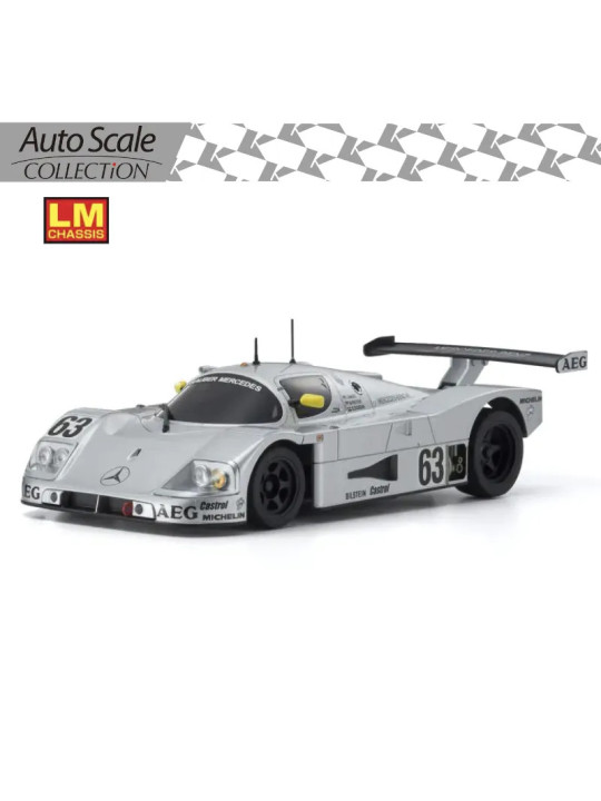 KYOSHO AUTOSCALE MINI-Z SAUBER MERCEDES NO.63 SILVER LM 1989 (W-LM) MZP345S