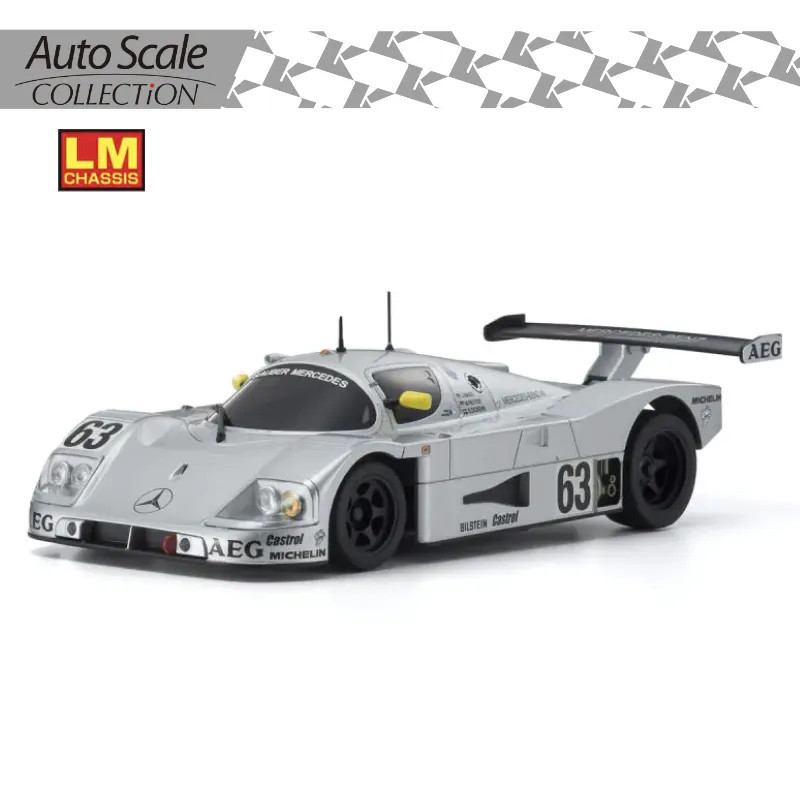 KYOSHO AUTOSCALE MINI-Z SAUBER MERCEDES NO.63 SILVER LM 1989 (W-LM) MZP345S