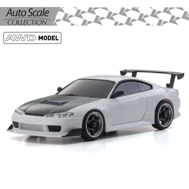 KYOSHO AUTOSCALE MINI-Z NISSAN SILVIA S15 WHITE W/GT WING (MA020) MZP477W