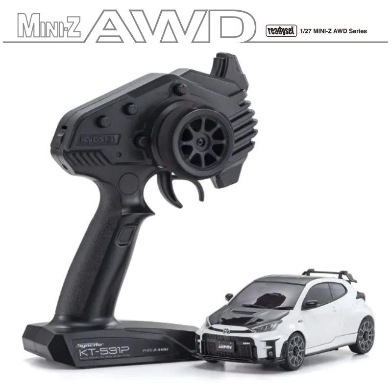 KYOSHO MINI-Z AWD TOYOTA GRMN YARIS CIRCUIT PACKAGE WHITE (MA020-KT531P) 32640PW