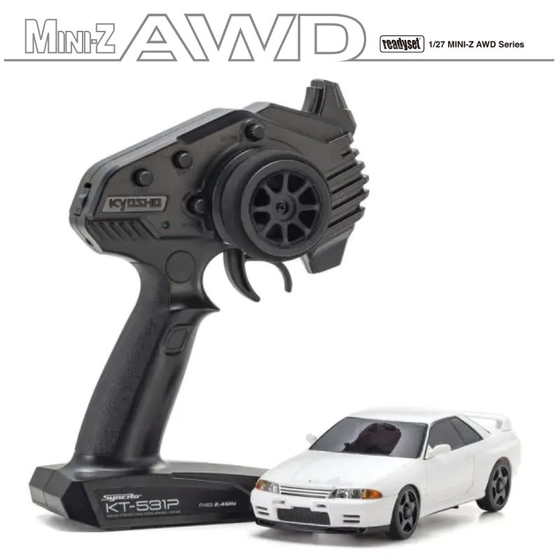 KYOSHO MINI-Z AWD NISSAN SKYLINE GT-R NISMO R32 WHITE (MA020-KT531P) 32639W
