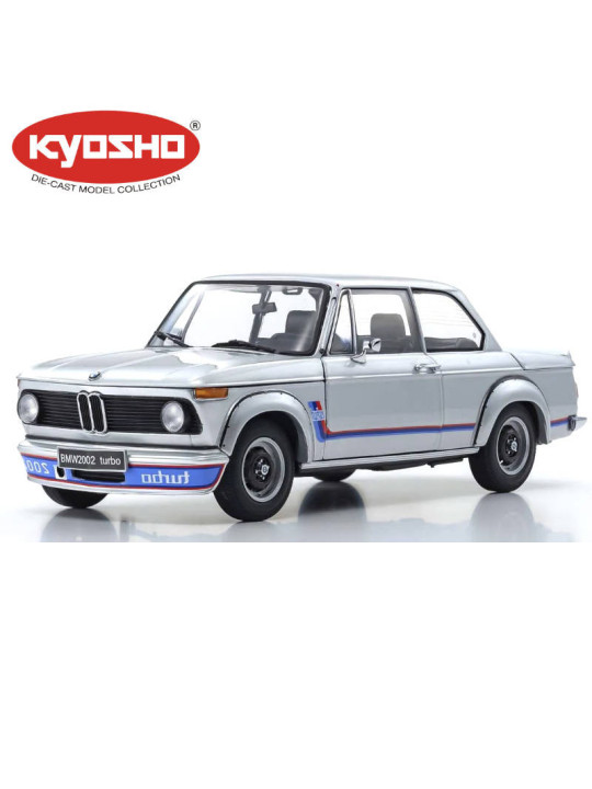 KYOSHO DIE CAST 1:18 BMW 2002 TURBO 1974 SILVER KS08544S