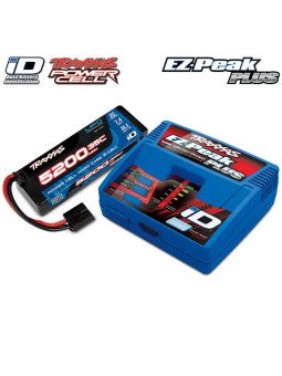 TRAXXAS PACK CHARGEUR 2970G + 1 X LIPO 2S 5200MAH 2844R PRISE TRAXXAS 2992G-2SR