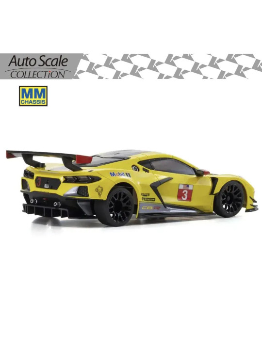 KYOSHO AUTOSCALE MINI-Z CHEVROLET CORVETTE C8R RACING YELLOW (W-MM) MZP244Y