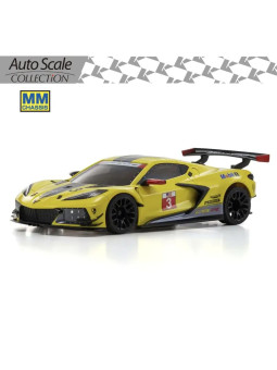 KYOSHO AUTOSCALE MINI-Z CHEVROLET CORVETTE C8R RACING YELLOW (W-MM) MZP244Y