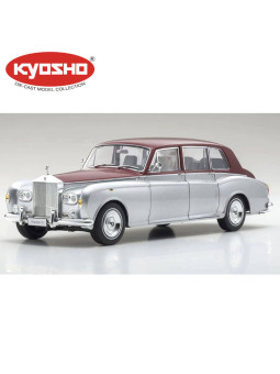 KYOSHO DIE CAST 1:18 ROLLS-ROYCE PHANTOM VI EWB 1968 SILVER-RED KS08905SR