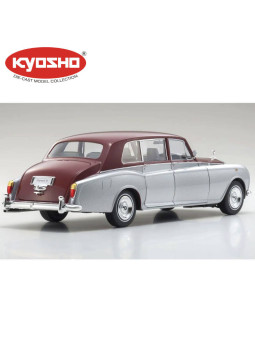 KYOSHO DIE CAST 1:18 ROLLS-ROYCE PHANTOM VI EWB 1968 SILVER-RED KS08905SR
