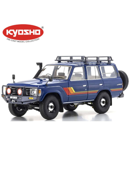 KYOSHO DIE CAST 1:18 TOYOTA LAND CRUISER 60 1980 BLEU KS08956XBL