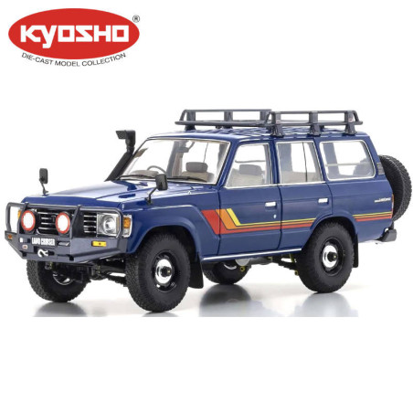 KYOSHO DIE CAST 1:18 TOYOTA LAND CRUISER 60 1980 BLEU KS08956XBL
