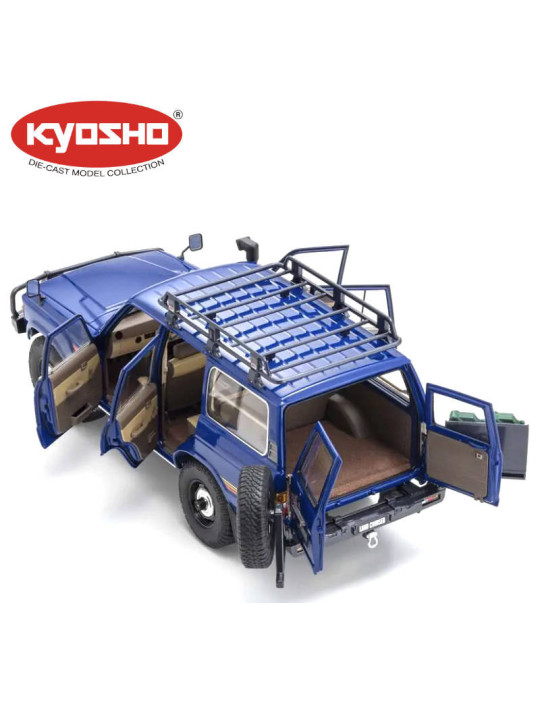 KYOSHO DIE CAST 1:18 TOYOTA LAND CRUISER 60 1980 BLEU KS08956XBL