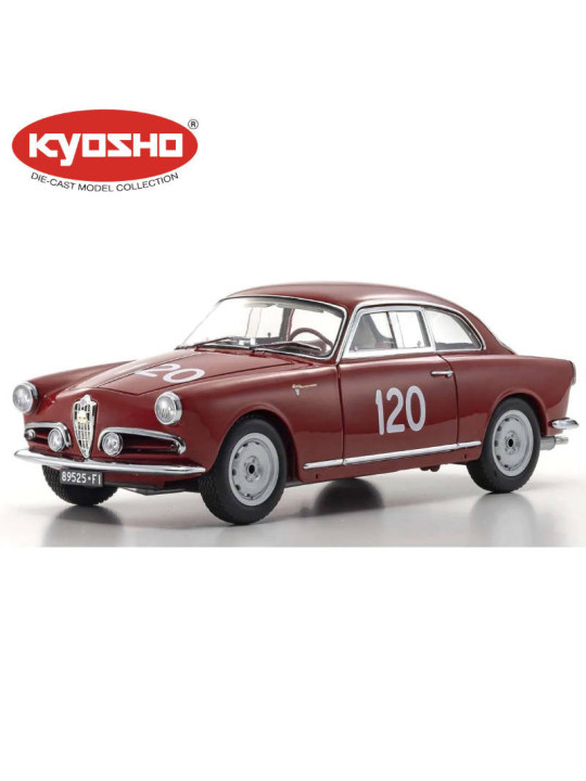 KYOSHO DIE CAST 1:18 ALFA ROMEO GIULETTA SV MILLE MIGLIA 1956 NR.120 KS08957A