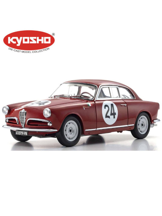 KYOSHO DIE CAST 1:18 ALFA ROMEO GIULETTA SV TARGA FLORIO 1957 NR.24 KS08957B