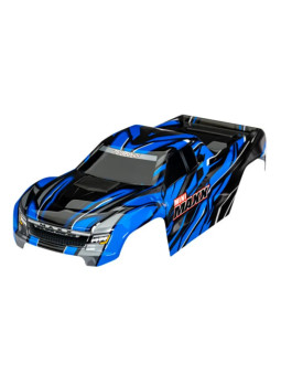 TRAXXAS BODY MINI MAXX BLUE PAINTED DECALS APPLIED 10711-BLUE