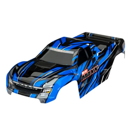 TRAXXAS CARROSSERIE MINI MAXX PEINTE ET DECOREE BLEUE 10711-BLUE