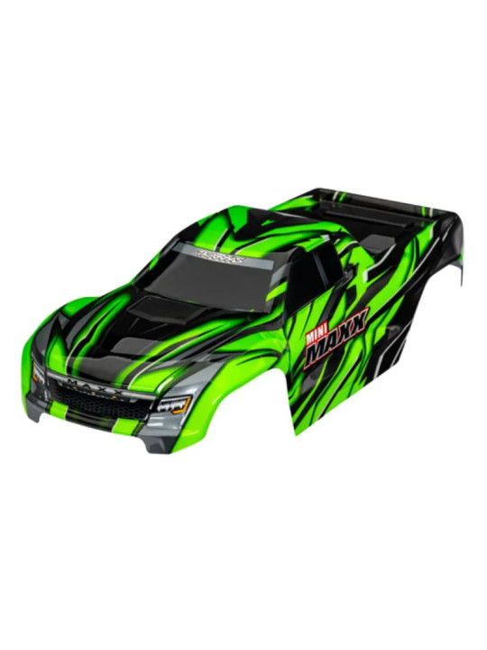 TRAXXAS CARROSSERIE MINI MAXX PEINTE ET DECOREE VERTE 10711-GRN