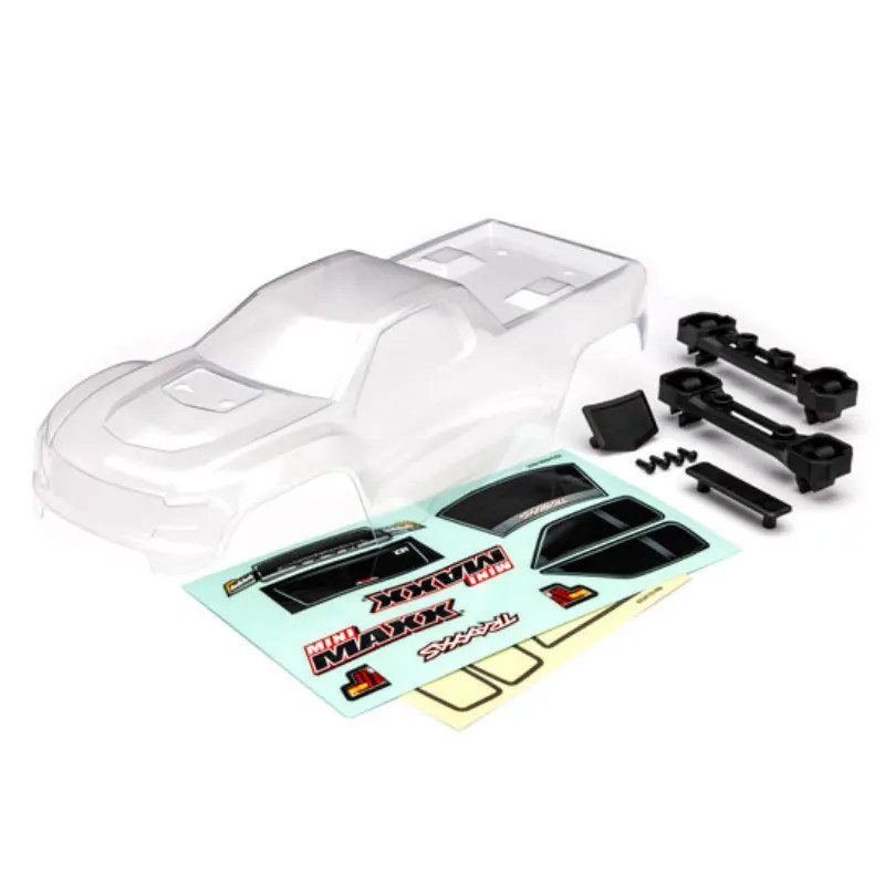 TRAXXAS CARROSSERIE TRANSPARENTE MINI MAXX + ACCESSOIRES 10711