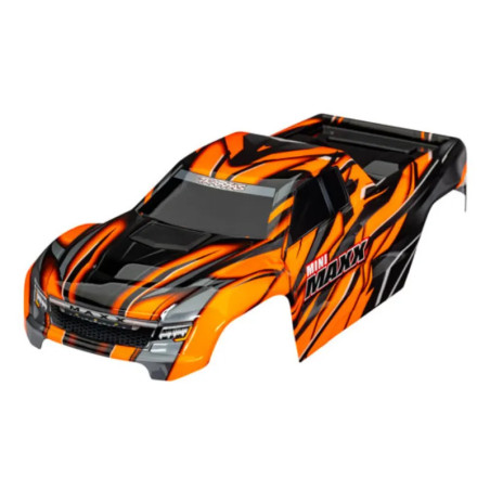 TRAXXAS BODY MINI MAXX ORANGE PAINTED DECALS APPLIED 10711-ORNG