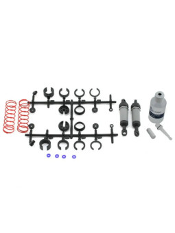 TRAXXAS ULTRA SHOCKS (GREY) (LONG) (COMPLETE W/ SPRING PRE-LOAD SPACERS & SPRINGS) (2) 3760A