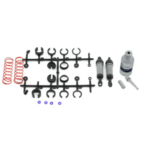 TRAXXAS ULTRA SHOCKS (GREY) (LONG) (COMPLETE W/ SPRING PRE-LOAD SPACERS & SPRINGS) (2) 3760A