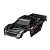 TRAXXAS BODY MINI MAXX BLACK PAINTED DECALS APPLIED 10711-BLK
