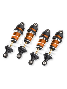 TRAXXAS AMORTISSEURS LONG GTR ALU ANODISES ORANGES AVEC RESSORT (4) – MINI MAXX 10765-ORNG