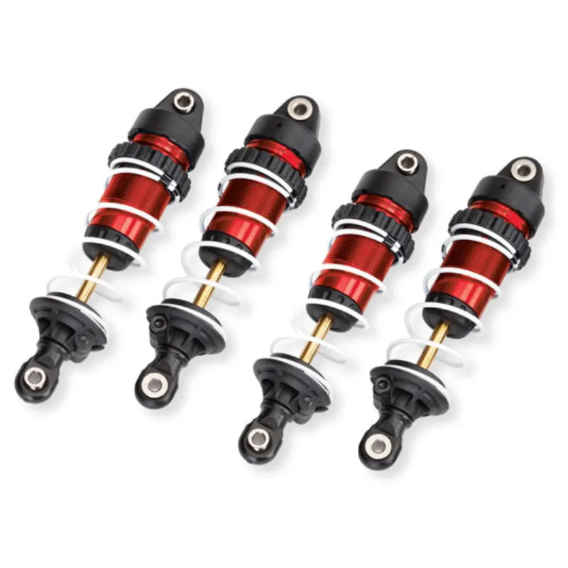 TRAXXAS ALUMINUM GTR SHOCKS RED ANODIZED WITH SPRING (4) – MINI MAXX 10765-RED