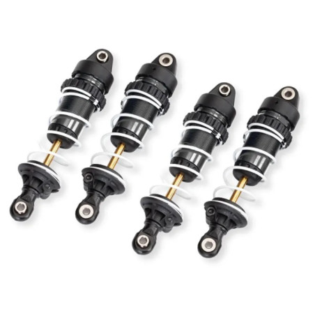 TRAXXAS ALUMINUM GTR SHOCKS GRAY ANODIZED WITH SPRING (4) – MINI MAXX 10765-GRAY